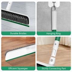 SetSail Upgraded Large 12 in Wide Floor Scrub Brush with White Green-large