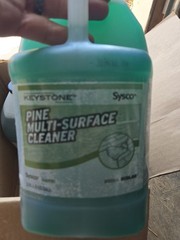 4 Gallons Ecolab 6100064 Keystone Pine Multi Surface Disinfectant Cleaner Liquid