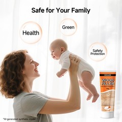 Mollor All Purpose Wood Filler, White Putty Repair for 150g,
