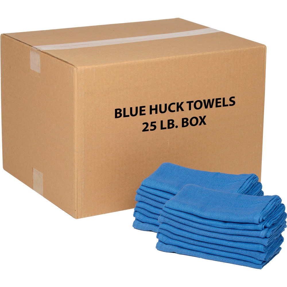 Global Industrial 25 Lb. Box 100% Cotton Huck Towels Blue