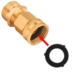 M MINGLE Garden Hose Adapter, 3/4 Inch GHT to 1/2 3/4″ 1/2″ NPT, Gold