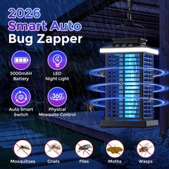 Garuted Bug Zapper Outdoor Mosquito Zapper 3 In 1 Rechargeable Bug Zapper