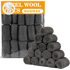 MAQIHAN Steel Wool Pads 0000 15PCS – Steel Wool 0000 Roll Glass Wood Fabric Meta