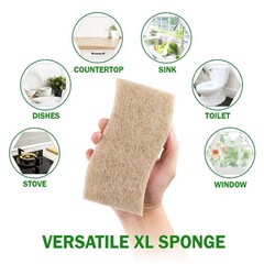 AIDEA XL Sponges Kitchen, 12Count, Non-Scratch Extra Large, Brown-extra Large
