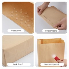500 Pcs Waxed Sanitary Napkin Disposal Bags 7.5” x 10” x 3.5” Kraft Femini…