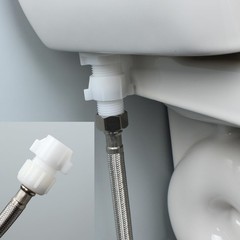 XINSENYUE 7/8” Female Pipe Adapter to 1/2” Male, 1/2″ 1.5 inch long, white
