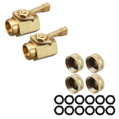 M MINGLE Heavy Duty Brass Garden Hose Shut Off Valve, Garden Hose Female End …