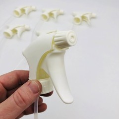6pk White Plastic Trigger Sprayer Replacement Nozzle 9in Standard GFL 110190