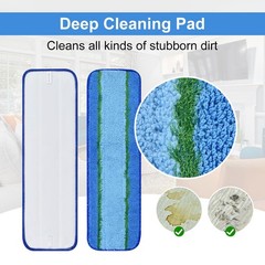 8 Pack Microfiber Cleaning Pad for Bona, 4+2+2blue&grey