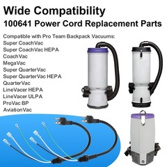Dreyoo 2 Pack 100641 Power Cord Parts Compatible with ProTeam Backpack Black