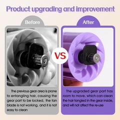 Upgraded Pet Hair Power Brush Tool Attachment 7.28 x 4.92 x 2.95 inch, Gray