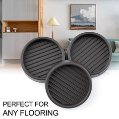 Yelanon Furniture Coasters – 8 Pcs 2”Round 8pcs 2″ Round, Black