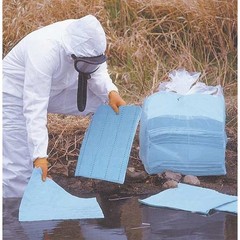 Spilfyter M-70 Sorbent Pad, 36 Gal, 16 In X 18 In, Oil, Blue, Polypropylene
