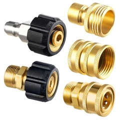 Twinkle Star Pressure Washer Adapter Set, Quick Disconnect Kit, 9 Sets, Brass
