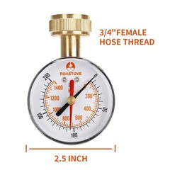 Roastove 2-1/2″ Water Pressure Test Gauge,House Dry