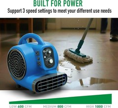 Air Mover 1/4 HP 1000 CFM Carpet Dryer Cooling & Ventilating Portable Floor
