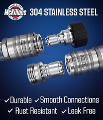 McKillans® 2025 Automatic M22-14mm Pressure Washer Quick Connects
