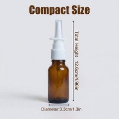 30ml 6PCS /1 Ounce Amber Glass Empty Nasal Sprayers Bottle amber