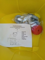 35 Qt. Plastic Mop Bucket with Wringer with 3 inch Non-Marking Wheels Commercial