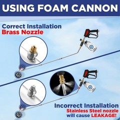RIDGE WASHER Pressure Washer Undercarriage 16 Inch+Foam Cannon, Silver