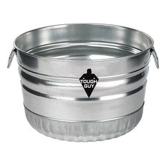 Utility Tub, 9-1/3 Gal. Gal., Silver, 3Anr9