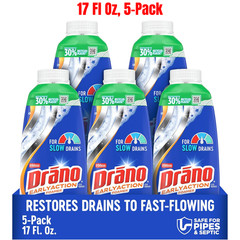 Drano Dual-Force Foamer Clog Remover, 17 oz, 5 – Pack, Free Shipping