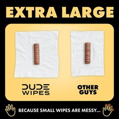 DUDE Wipes – Flushable – 3 Pack, 144 Count 48 (Pack of 3), Black