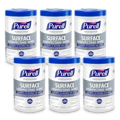 Pack of 6 Surface Disinfecting Wipes Citrus Scent, 110 Count Canister BB 12/2024