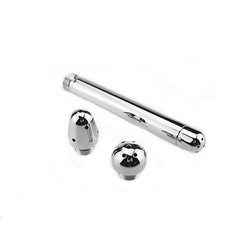 Bathroom Handheld 3 Heads Aluminum Enema Shower 1 Count (Pack of 1), Silver