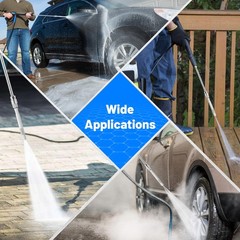 TasuoX Pressure Washer Long Range Chemical Nozzle, 1.2- 3.5 GPM, Silver