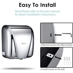 Automatic Commercial Hand Dryers for Bathrooms Commercial 1800W Heavy Duty