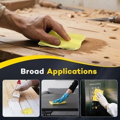 CAREGY 48Pcs Tack Cloth for Removing Dust from Woodworking, 48PACK, Yellow