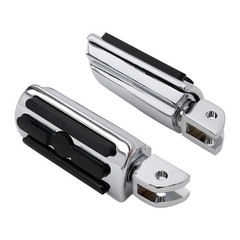 Chrome Foot Pegs Footrests for Harley FXBB Street Bob 107 2018-2025