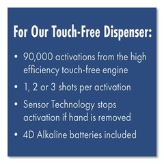 Dial Professional 16626 Universal Touch Free Dispenser – Slate 3/CT New
