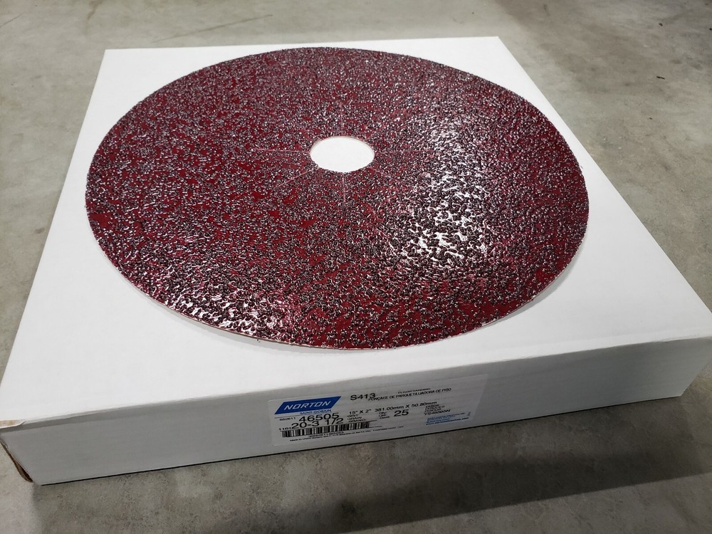 NEW Norton s413 46505 15-Inch 20-3-1/2 Grit Slotted Floor Sanding Disc (25 PACK)