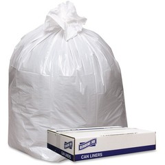 Genuine Joe 4347W Extra Heavy-duty Trash Can Liners 43×47 9 Mil White