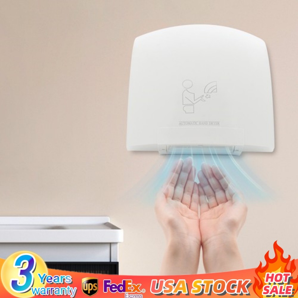 1200W Hand Dryer Commercial Electric Automatic Sensor Handy Bathroom Restroom