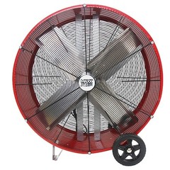 Maxx Air Bf36dd Red Barrel Air Circulator Fan, Mobile Mount, 36 In Blade Dia,