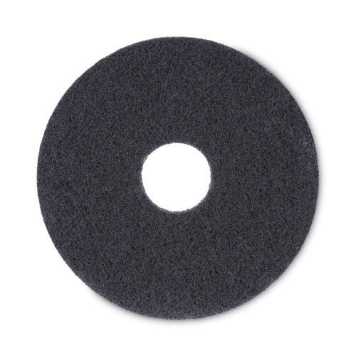 Boardwalk Stripping Floor Pads, 13″ Diameter, Black, 5/Carton