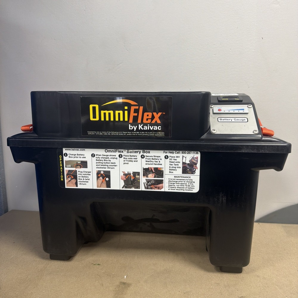 NEW Kaivac OmniFlex Battery Box + Battery And Change Stock