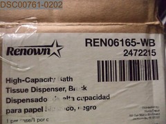 Renown High-Capacity Bath Tissue Dispenser, Black, REN06165-WB, 2472215