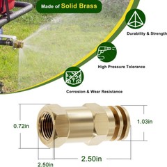 Boomless Spray Nozzle kit 1/2 inch FPT #20 Orifices 90° 180° Caps 5.9 GPM 40 PSI