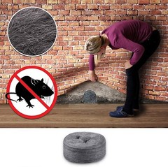 Stainless Steel Wool Steel Wool Fill Fabric Roll 10FT (100G Gap Blocker