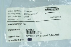 Minuteman 828952 Fitting