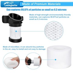 Leadaybetter Filter Replacement for IF100 (Standard Set), Black+white