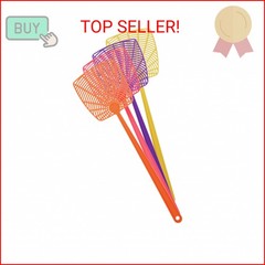 PIC 274-INN Plastic Fly Swatter Assorted Neon Plastic Fly Swatter – Single Orang