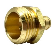 GRIDTECH (2 pack) Brass Garden Hose Adapter Fitting, 1/2″ and 3/4″,
