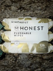 2 Pack Honest Flushable Wipes Fragrance Free Hypoallergenic 252 Ct