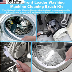Palksky Washing Machine Cleaning Brush Set, Front Load Washer White