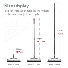Upgraded Magic Broom, 4 in 1 Sweeper Pet Hair Remover with a Mini Gray